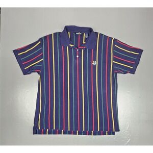 Vintage Eddie Bauer Golf Polo Shirt Mens 2XL.‎ EBTEK Striped Colorful Y2k